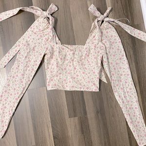 H&M Floral Bustier Top US XS